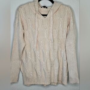 Fate Double-Cable Knit Hooded Sweater